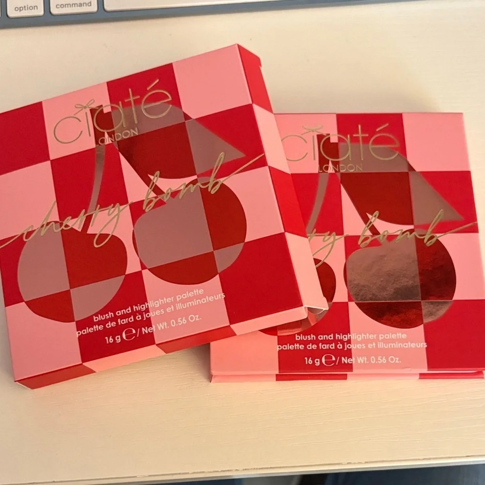 Ciaté London Cherry Bomb Blush and Highlighter Palette - Pink and Red ….
